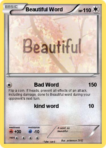 Pokemon Beautiful Word