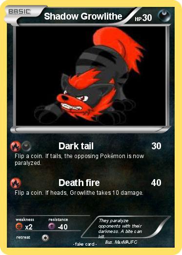 Pokemon Shadow Growlithe Pokemon Shadow Growlithe