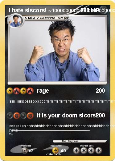 Pokemon I hate siscors!