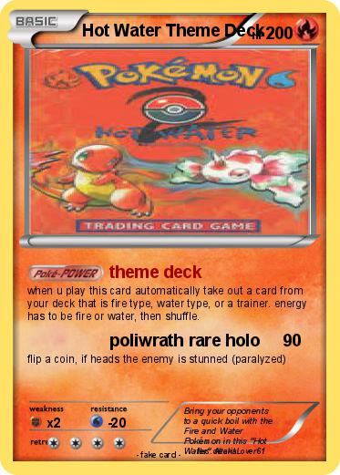 Pokemon Hot Water Theme Deck