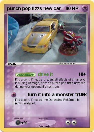 Pokemon punch pop fizzs new car