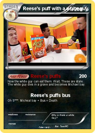Pokemon Reese's puff with a white guy