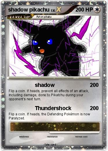 Pokemon shadow pikachu