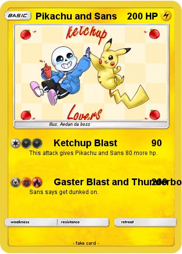 Pokemon Pikachu and Sans