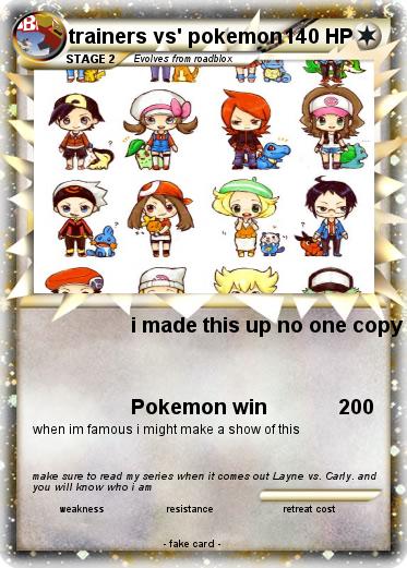 Pokemon trainers vs' pokemon