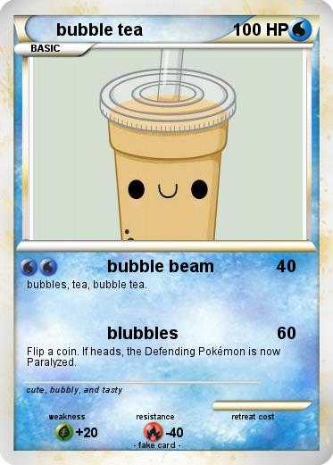 Pokemon bubble tea