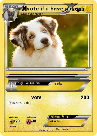 Pokemon vote if u have a dog.