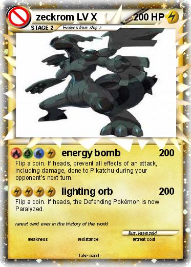 Pokemon zeckrom LV X