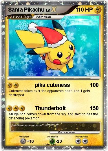 Pokemon Santa Pikachu Pokemon Santa Pikachu
