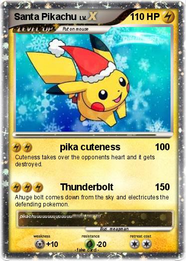 Pokemon Santa Pikachu