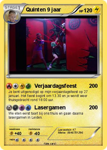 Pokemon Quinten 9 jaar