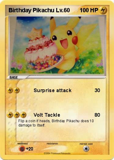 Pokemon Birthday Pikachu Lv.60