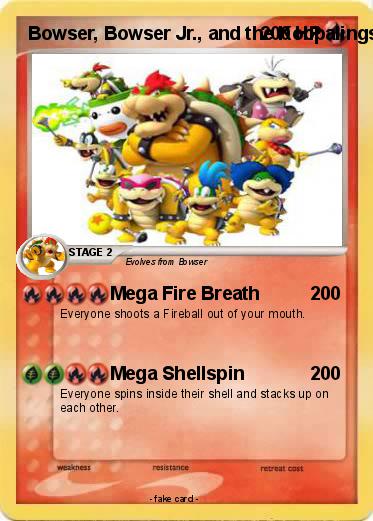 Pokemon Bowser, Bowser Jr., and the Koopalings