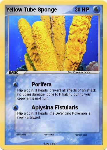 Pokemon Yellow Tube Sponge