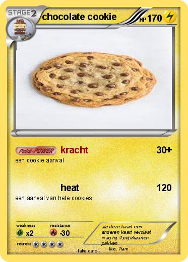 Pokemon chocolate cookie