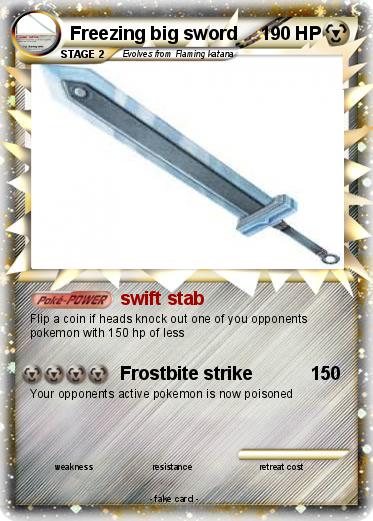 Pokemon Freezing big sword