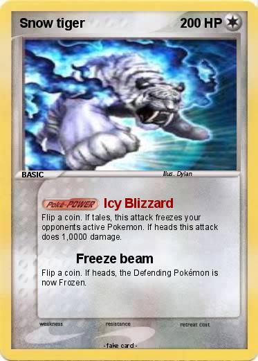 Pokemon Snow tiger