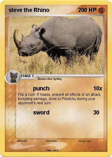 Pokemon steve the Rhino