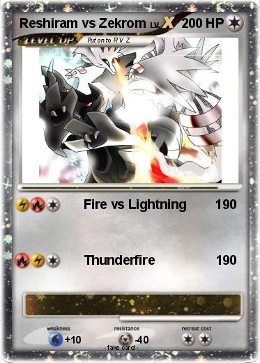 Pokemon Reshiram vs Zekrom