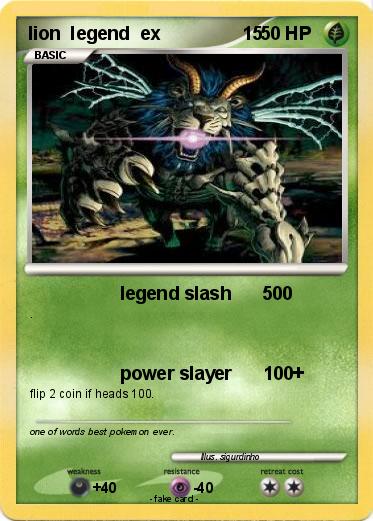 Pokemon lion  legend  ex                15