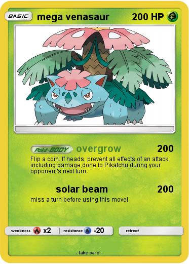 Pokemon mega venasaur
