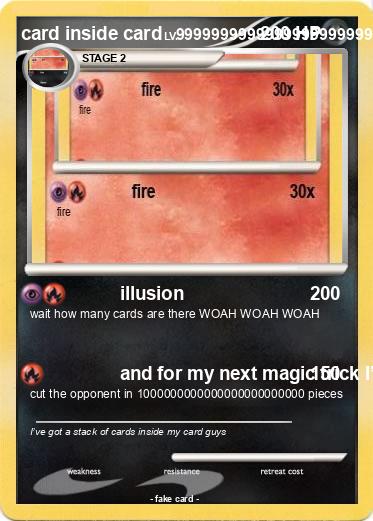 Pokemon card inside card