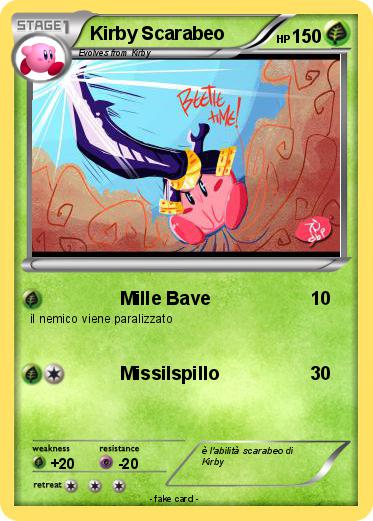 Pokemon Kirby Scarabeo