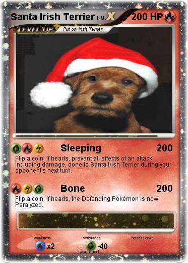 Pokemon Santa Irish Terrier