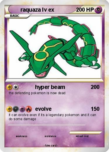 Pokemon raquaza lv ex