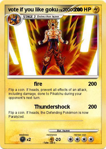 Pokemon vote if you like goku