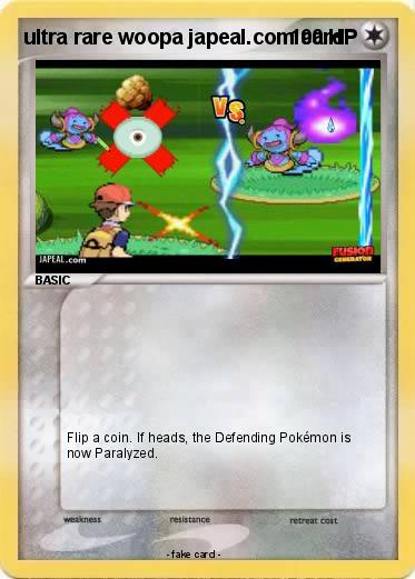 Pokemon ultra rare woopa japeal.com card