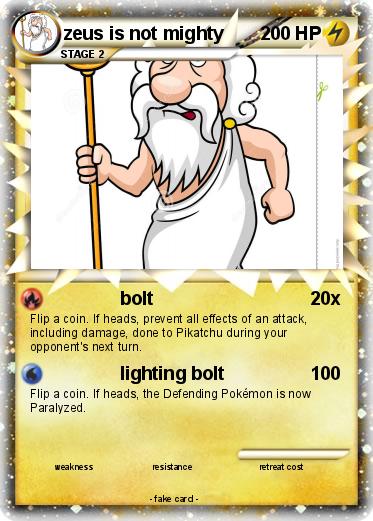 Pokemon zeus is not mighty