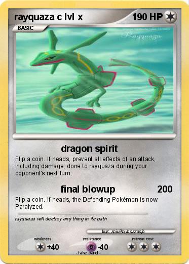 Pokemon rayquaza c lvl x