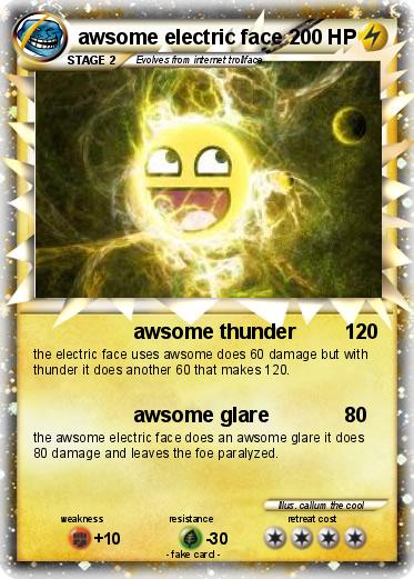 Pokemon awsome electric face