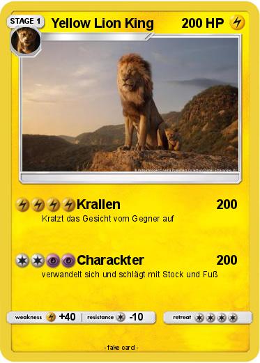 Pokemon Yellow Lion King