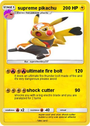Pokemon supreme pikachu