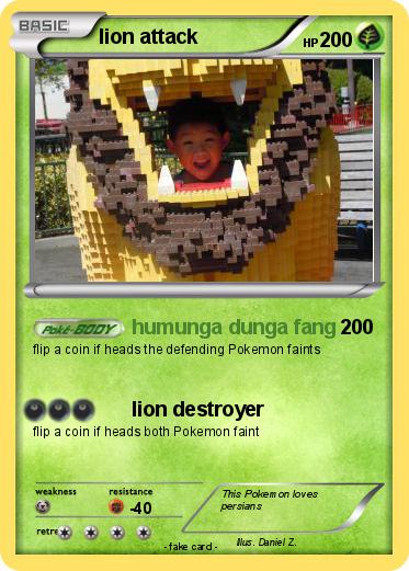 Pokemon lion attack