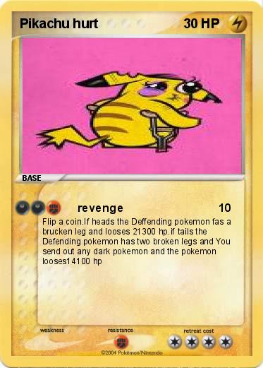 Pokemon Pikachu hurt