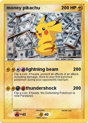 Pokemon money pikachu