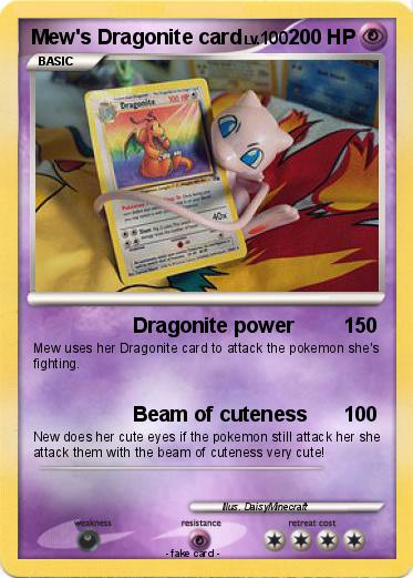 Pokemon Mew's Dragonite card