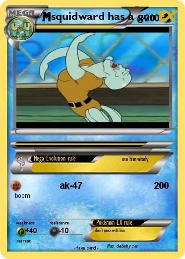 Pokemon squidward has a gun