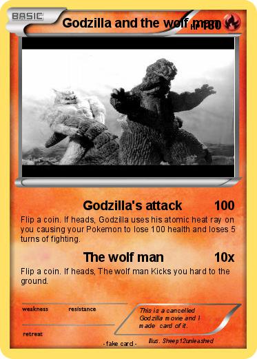 Pokemon Godzilla and the wolf man