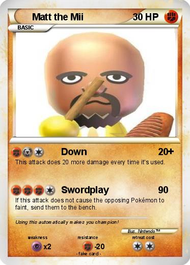 Pokemon Matt the Mii