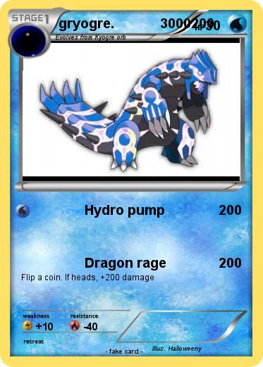 Pokemon gryogre.             3000200
