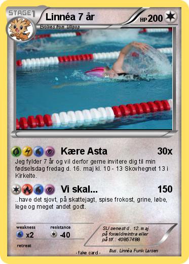 Pokemon Linnéa 7 år