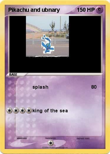 Pokemon Pikachu and ubnary
