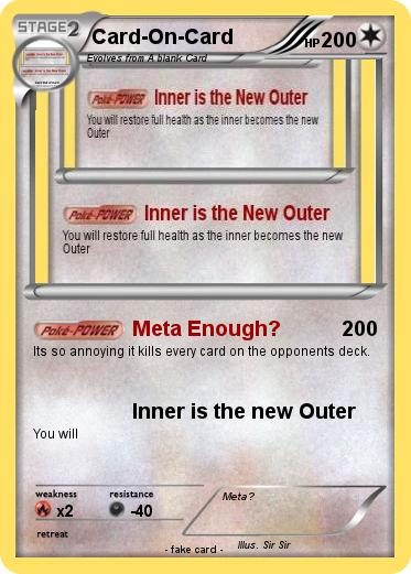 Pokemon Card-On-Card