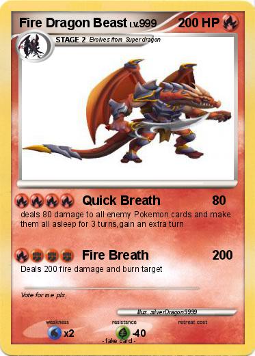 Pokemon Fire Dragon Beast