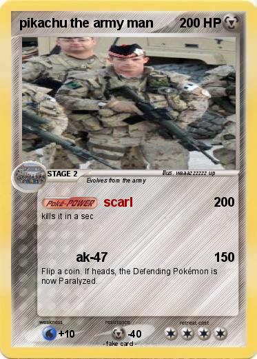 Pokemon pikachu the army man