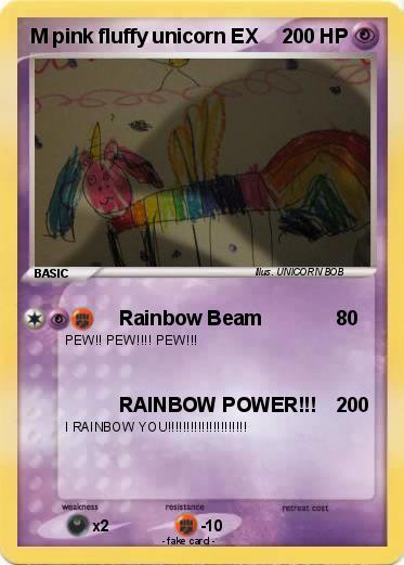 Pokemon M pink fluffy unicorn EX